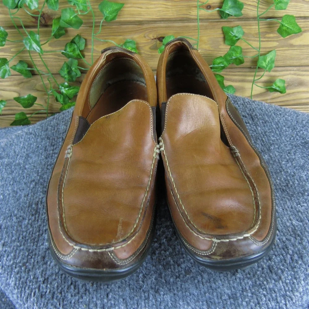 Cole Haan Men Loafer Slip-On Brown Leather Size 12 Medium ‎ Used 2025
